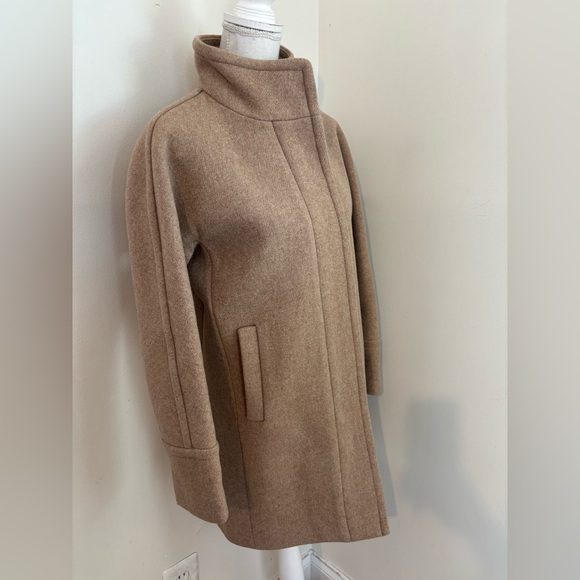 J.Crew Cocoon Wool Coat In Tan Size 4 - Picture 6 of 9